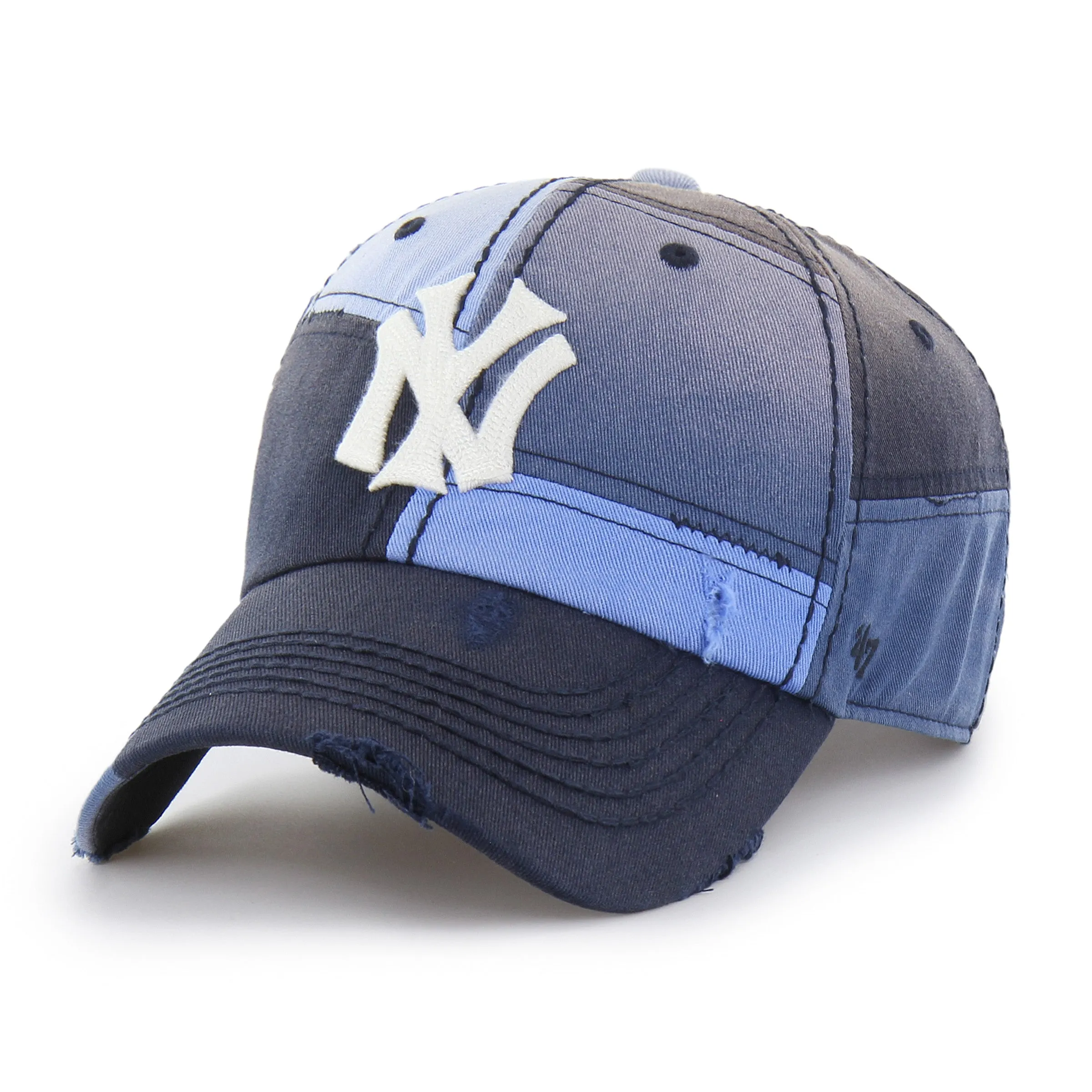 NEW YORK YANKEES COOPERSTOWN WORN IN PATCHED '47 CLEAN UP sold by 47