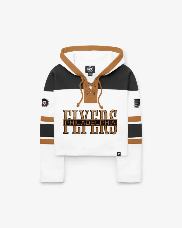 PHILADELPHIA FLYERS CUT THRU CROPPED '47 WOMEN'S SUPERIOR LACER HOOD made by 47