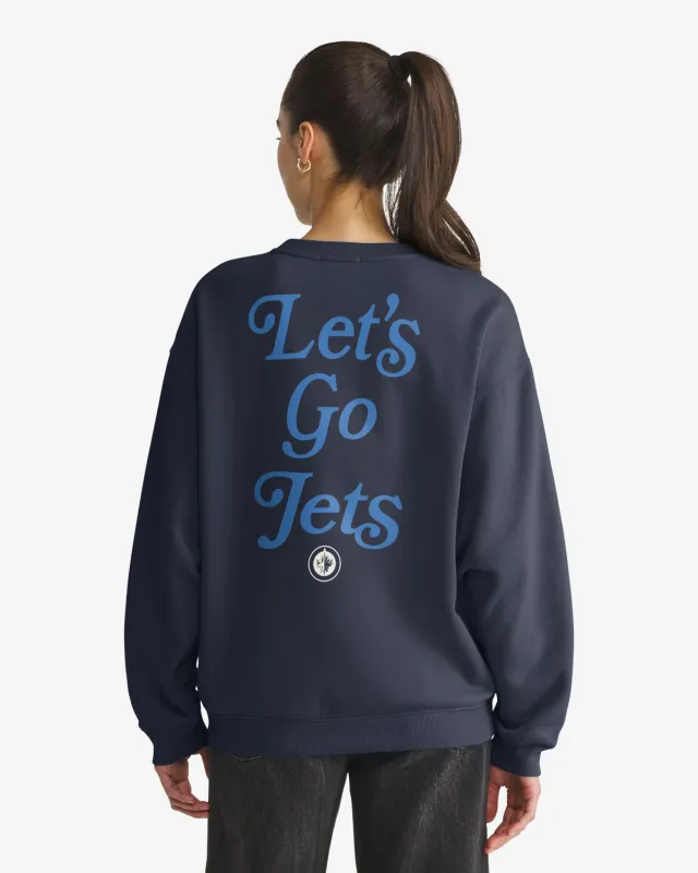 WINNIPEG JETS SHOUT IT OUT '47 WOMEN'S OVERSIZED CREW made by 47