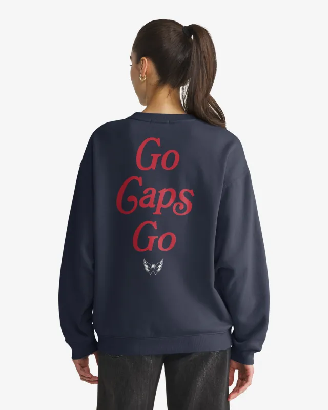 WASHINGTON CAPITALS SHOUT IT OUT '47 WOMEN'S OVERSIZED CREW made by 47