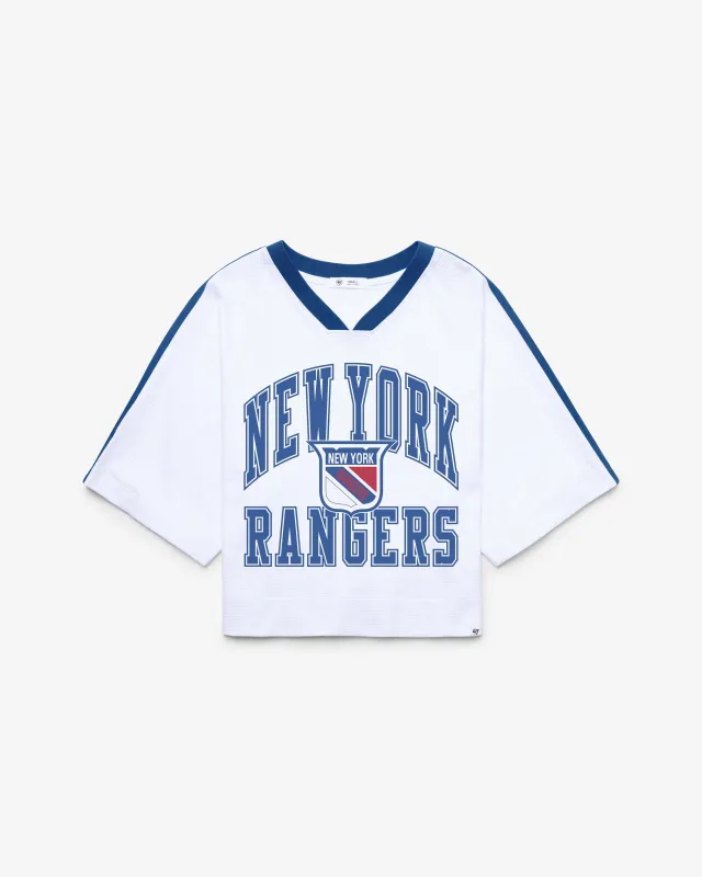 NEW YORK RANGERS VINTAGE BIG OVERARCH '47 WOMEN'S DROP NEEDLE RAGLAN made by 47