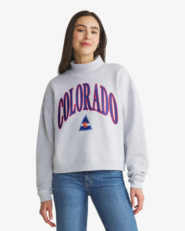 COLORADO ROCKIES VINTAGE VANTAGE '47 WOMEN'S MOCK NECK PULLOVER made by 47