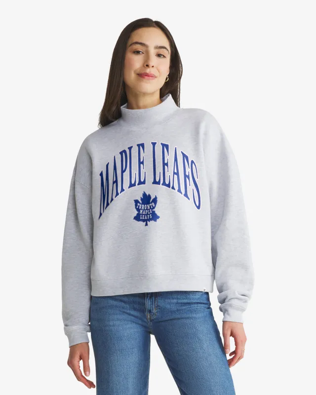 TORONTO MAPLE LEAFS VINTAGE VANTAGE '47 WOMEN'S MOCK NECK PULLOVER made by 47