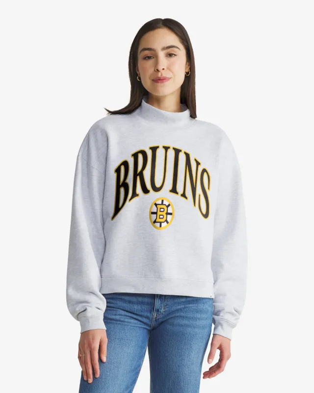 BOSTON BRUINS VINTAGE VANTAGE '47 WOMEN'S MOCK NECK PULLOVER made by 47