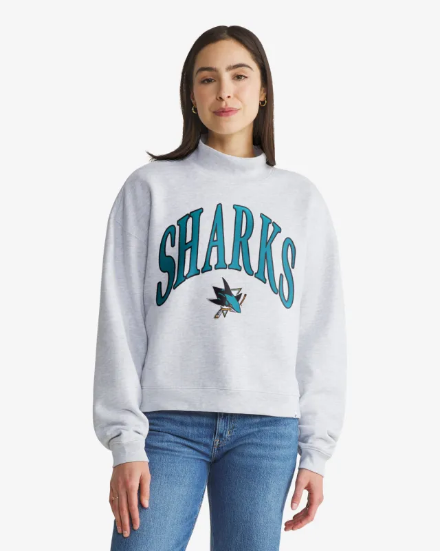 SAN JOSE SHARKS VANTAGE '47 WOMEN'S MOCK NECK PULLOVER made by 47