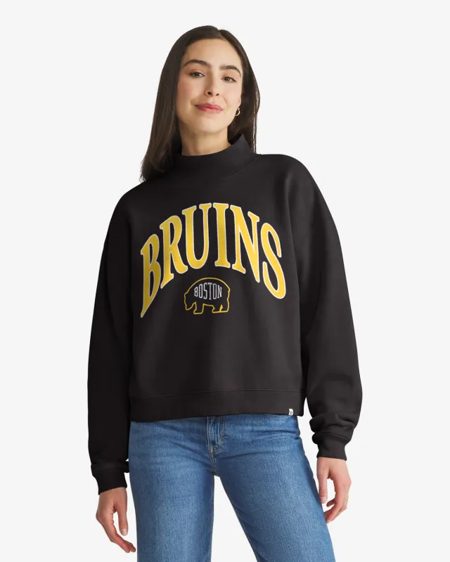 BOSTON BRUINS VANTAGE '47 WOMEN'S MOCK NECK PULLOVER made by 47