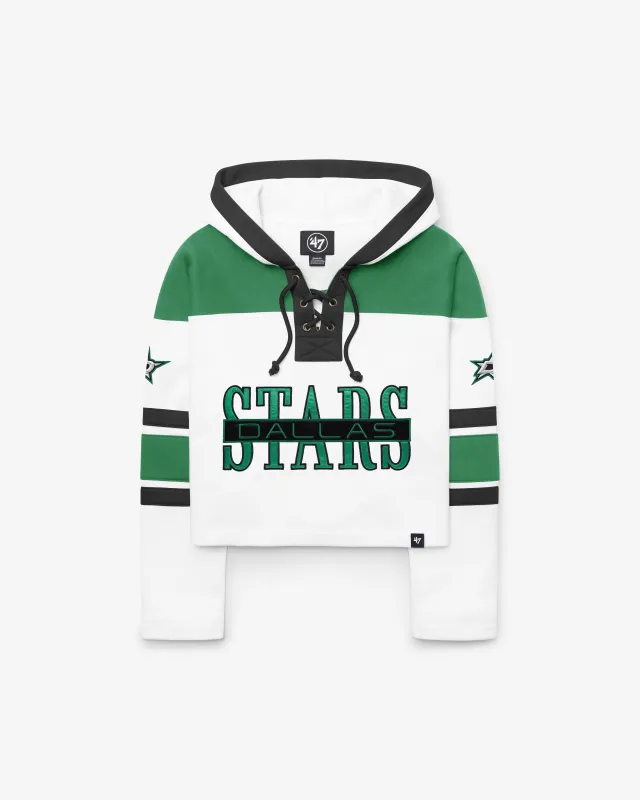 DALLAS STARS CUT THRU CROPPED '47 WOMEN'S SUPERIOR LACER HOOD made by 47