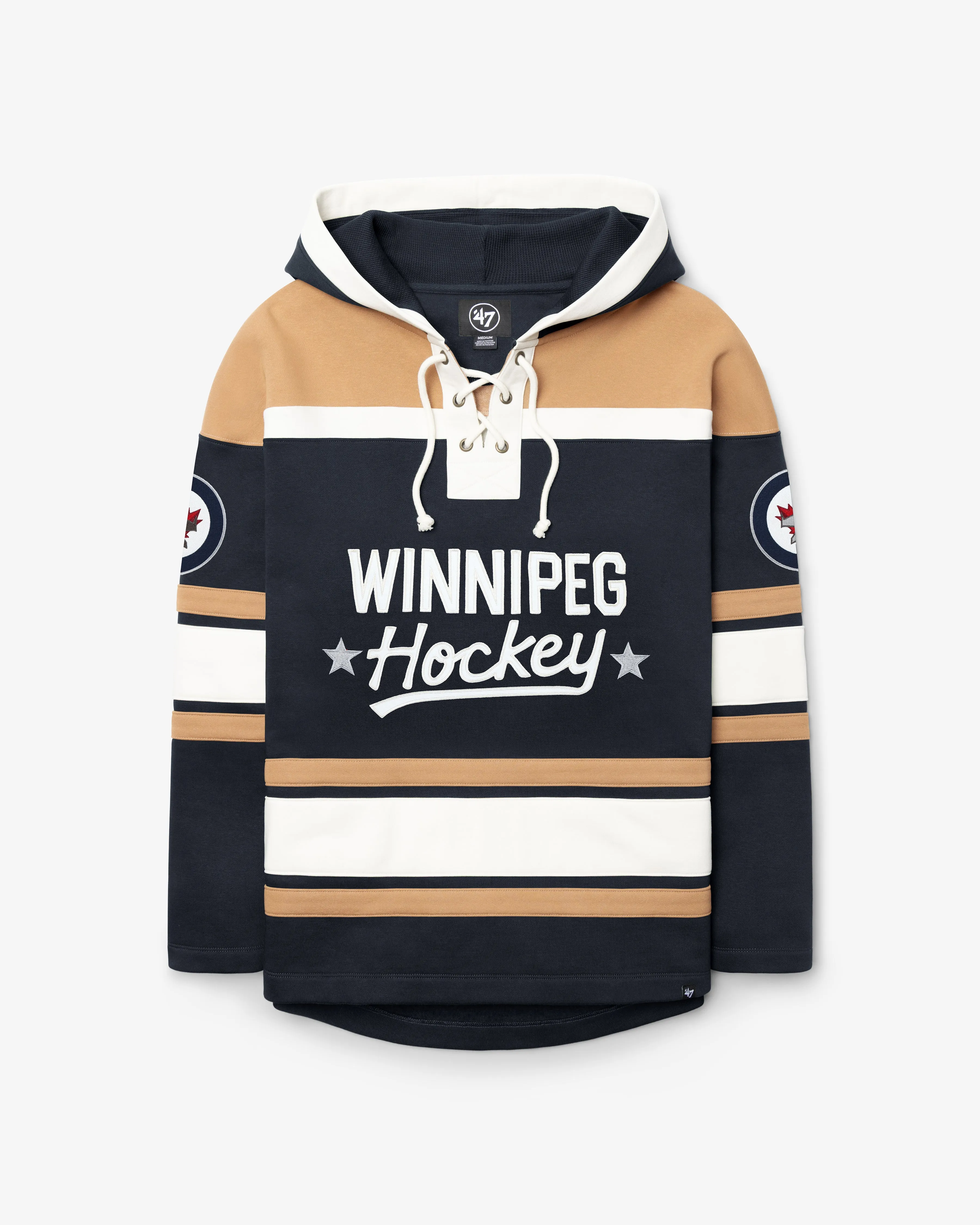 WINNIPEG JETS BLOCK SCRIPT SUPERIOR '47 LACER HOOD sold by 47