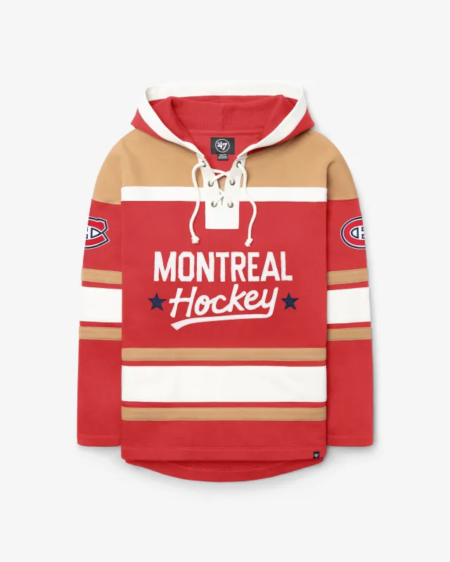 MONTREAL CANADIENS BLOCK SCRIPT SUPERIOR '47 LACER HOOD made by 47