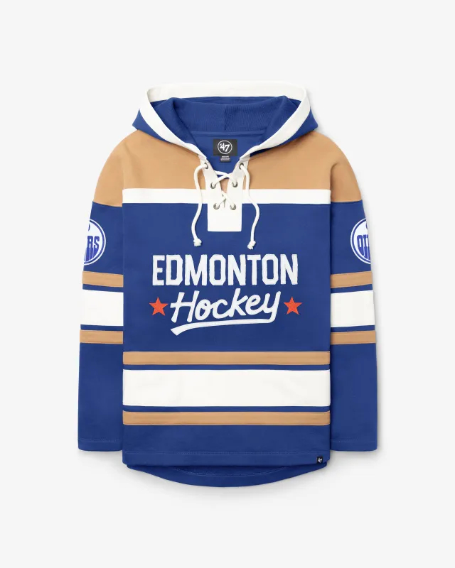 EDMONTON OILERS BLOCK SCRIPT SUPERIOR '47 LACER HOOD made by 47