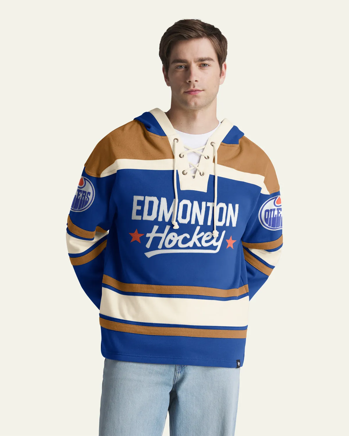 EDMONTON OILERS BLOCK SCRIPT SUPERIOR '47 LACER HOOD sold by 47 product image thumbnail 3
