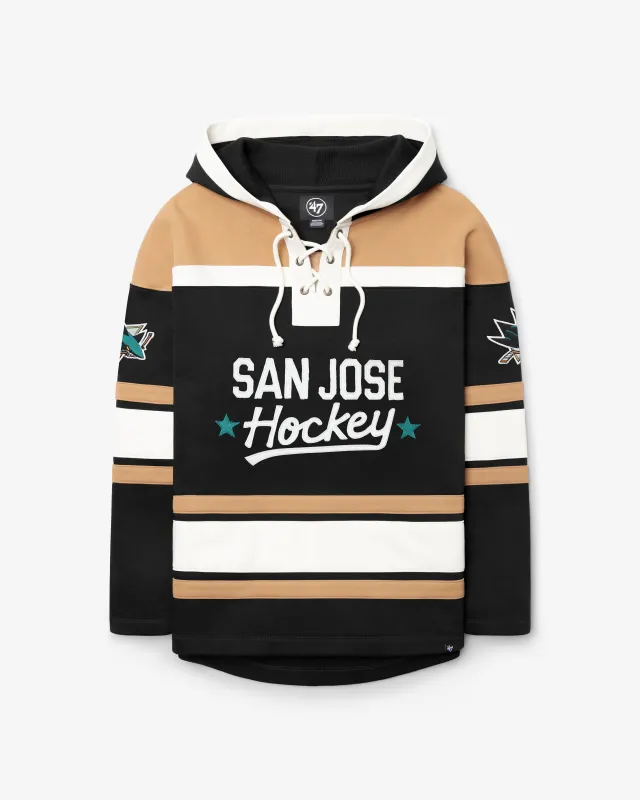SAN JOSE SHARKS BLOCK SCRIPT SUPERIOR '47 LACER HOOD made by 47