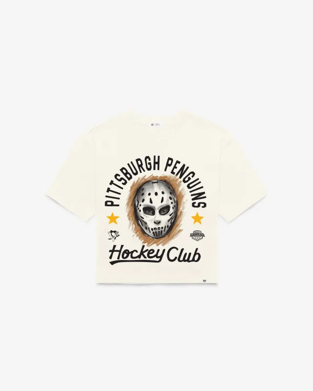 PITTSBURGH PENGUINS ARCH MASK '47 FOUNDATION CROP TEE WOMENS made by 47