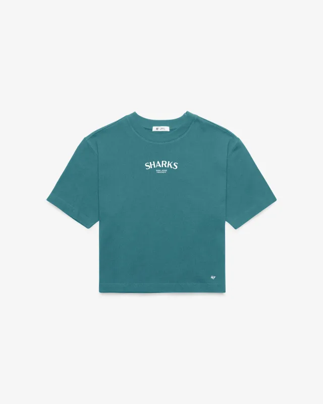 SAN JOSE SHARKS HADRIAN '47 FOUNDATION CROP TEE WOMENS made by 47