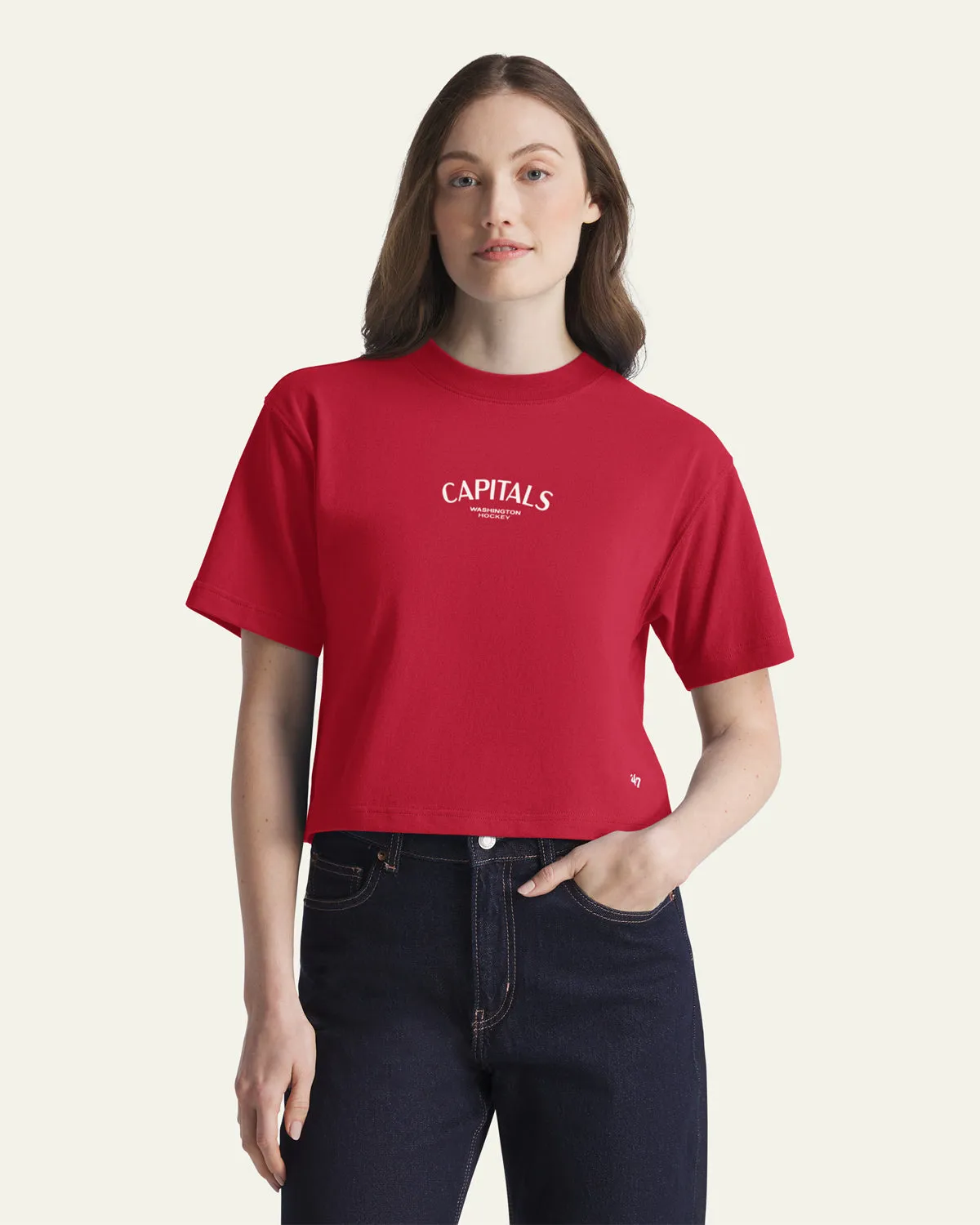 WASHINGTON CAPITALS HADRIAN '47 FOUNDATION CROP TEE WOMENS sold by 47 product image thumbnail 4