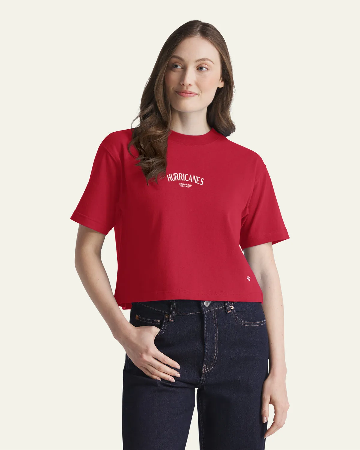 CAROLINA HURRICANES HADRIAN '47 FOUNDATION CROP TEE WOMENS sold by 47 product image thumbnail 4