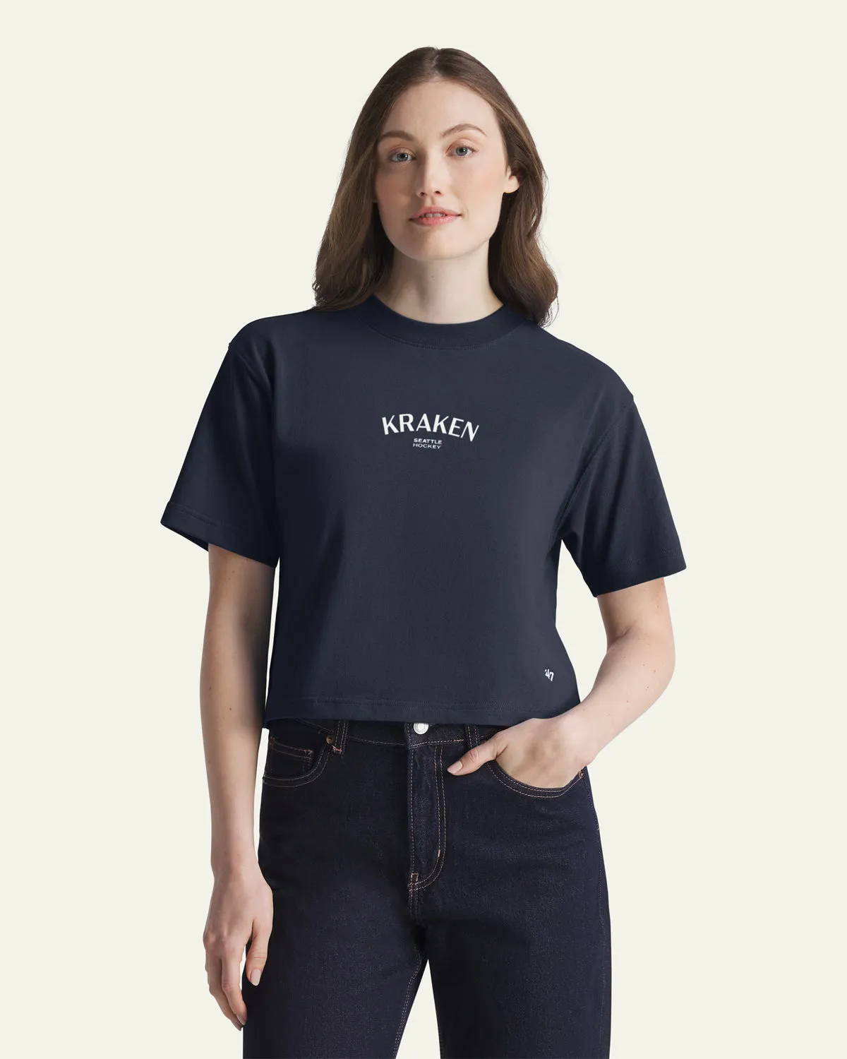 SEATTLE KRAKEN HADRIAN '47 FOUNDATION CROP TEE WOMENS sold by 47 product image thumbnail 4