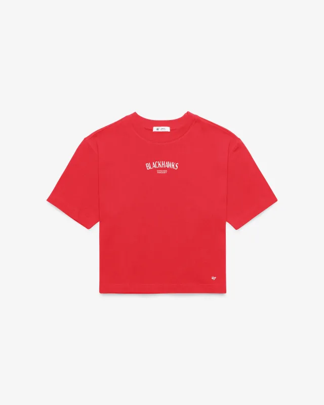 CHICAGO BLACKHAWKS HADRIAN '47 FOUNDATION CROP TEE WOMENS made by 47