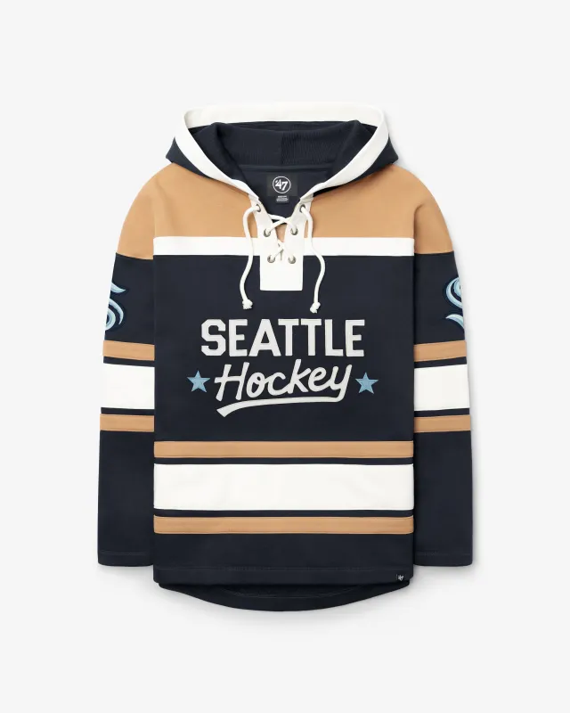 SEATTLE KRAKEN BLOCK SCRIPT SUPERIOR '47 LACER HOOD made by 47