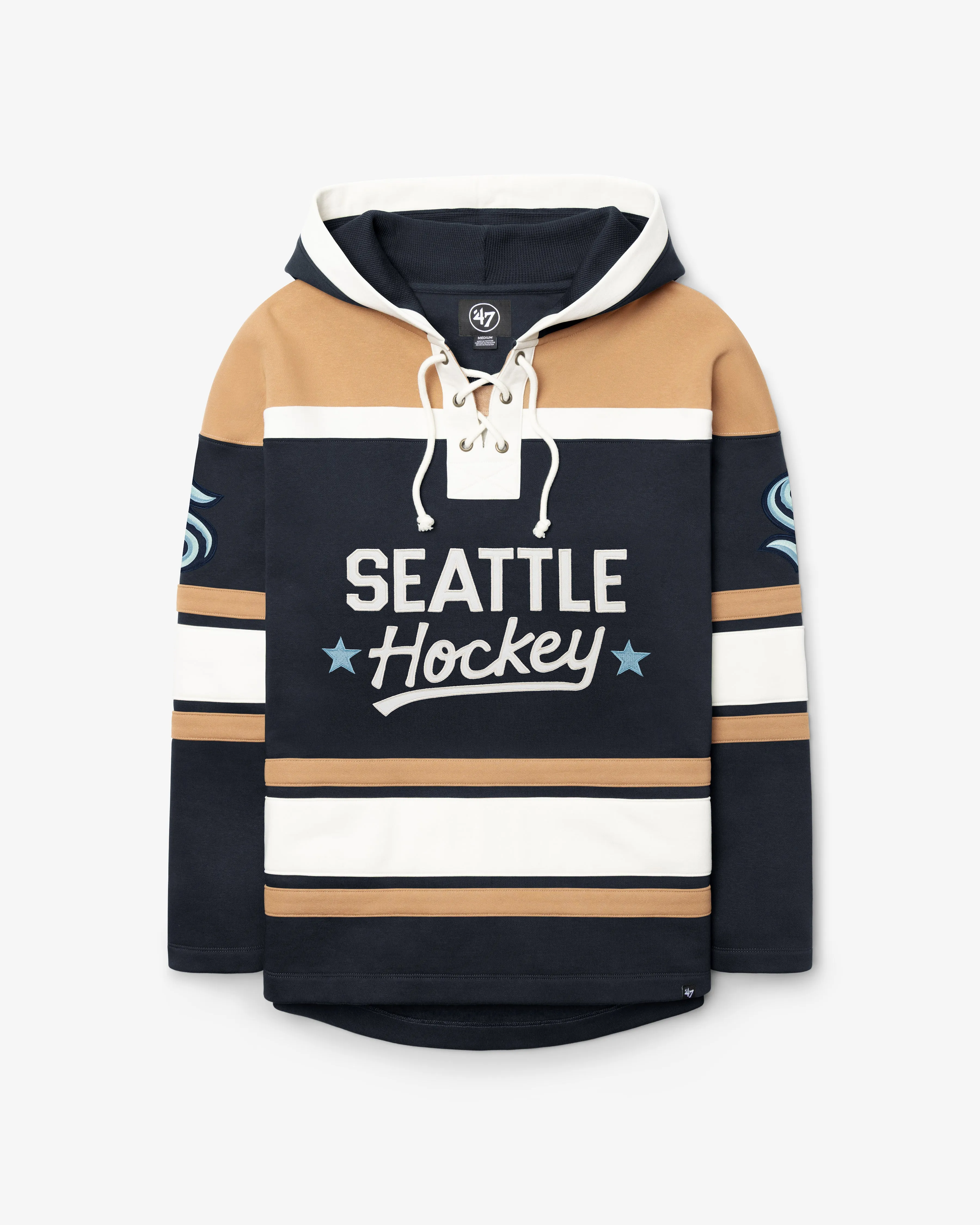 SEATTLE KRAKEN BLOCK SCRIPT SUPERIOR '47 LACER HOOD sold by 47