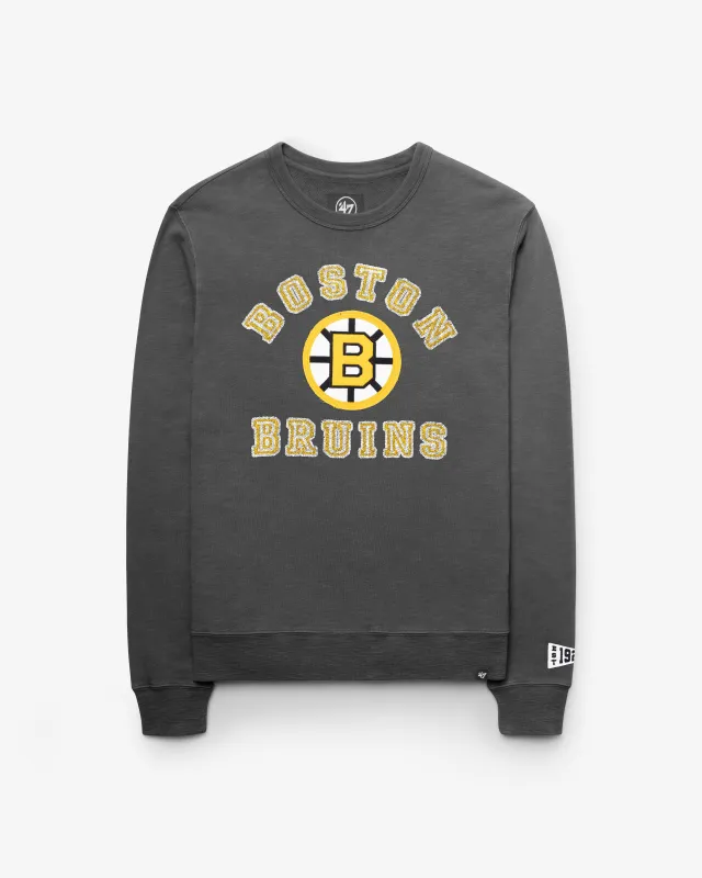 BOSTON BRUINS VINTAGE CALDERWOOD WELL WORN '47 FRENCH TERRY CREW made by 47