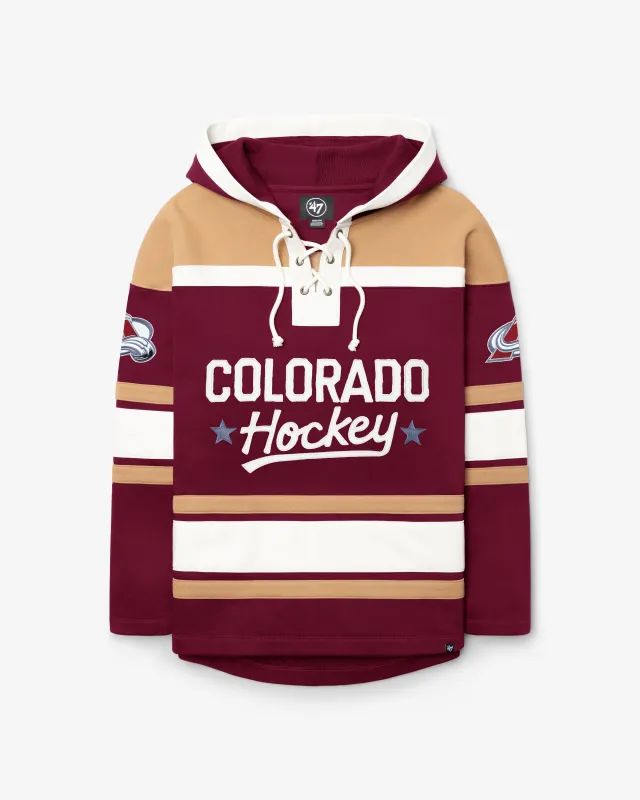 COLORADO AVALANCHE BLOCK SCRIPT SUPERIOR '47 LACER HOOD made by 47