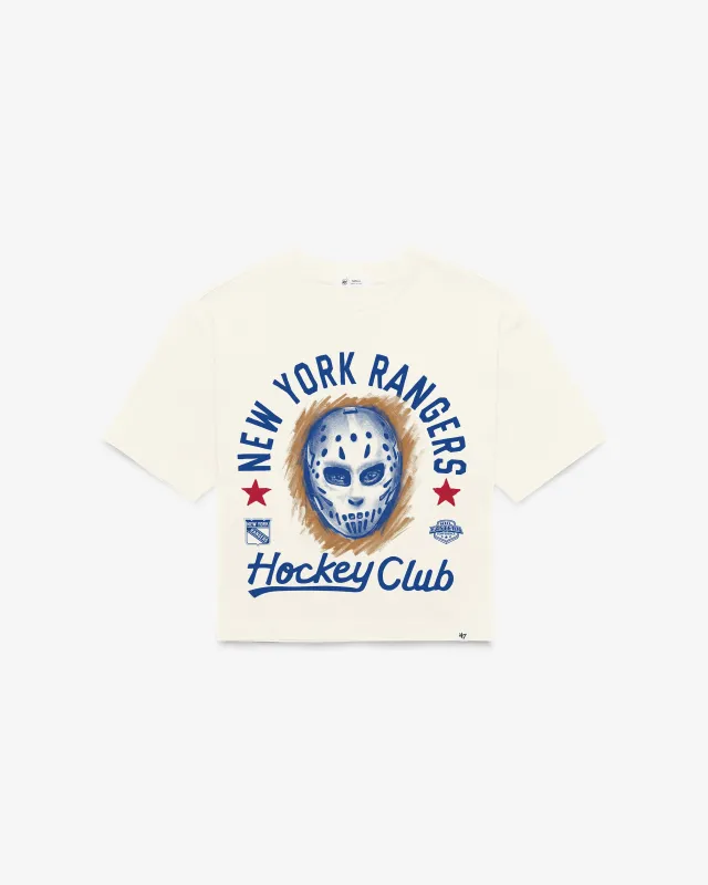 NEW YORK RANGERS ARCH MASK '47 FOUNDATION CROP TEE WOMENS made by 47