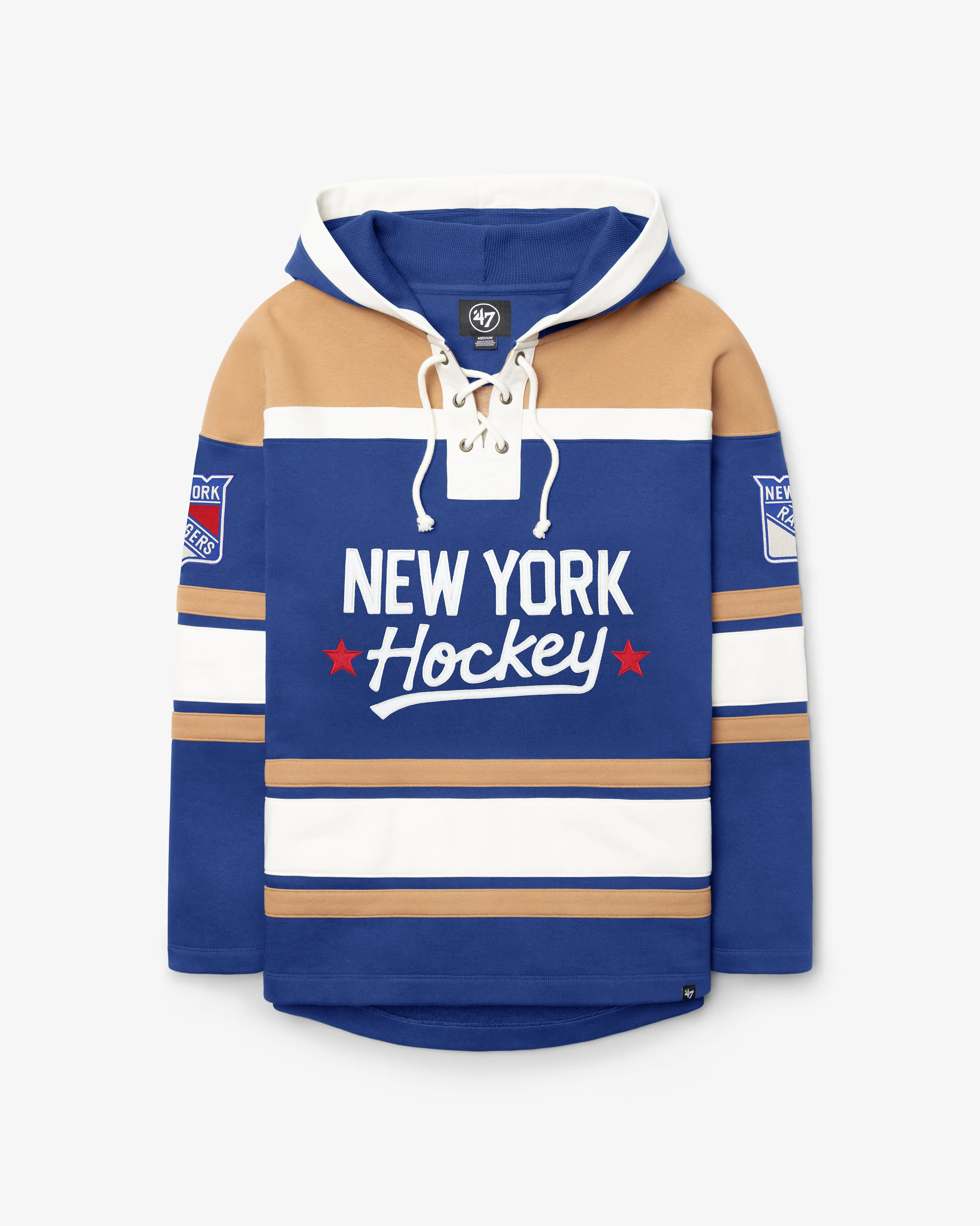 NEW YORK RANGERS BLOCK SCRIPT SUPERIOR '47 LACER HOOD sold by 47