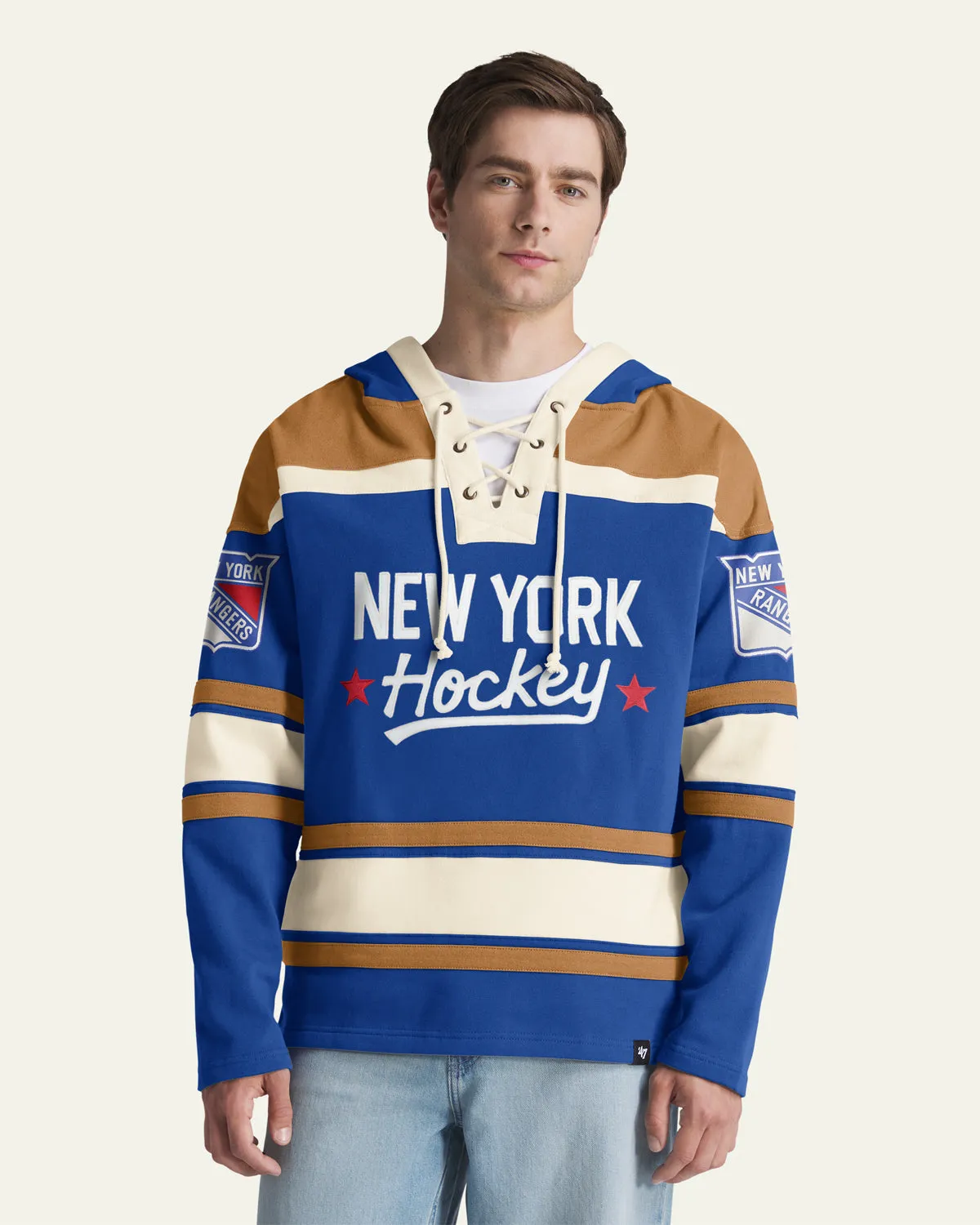 NEW YORK RANGERS BLOCK SCRIPT SUPERIOR '47 LACER HOOD sold by 47 product image thumbnail 3