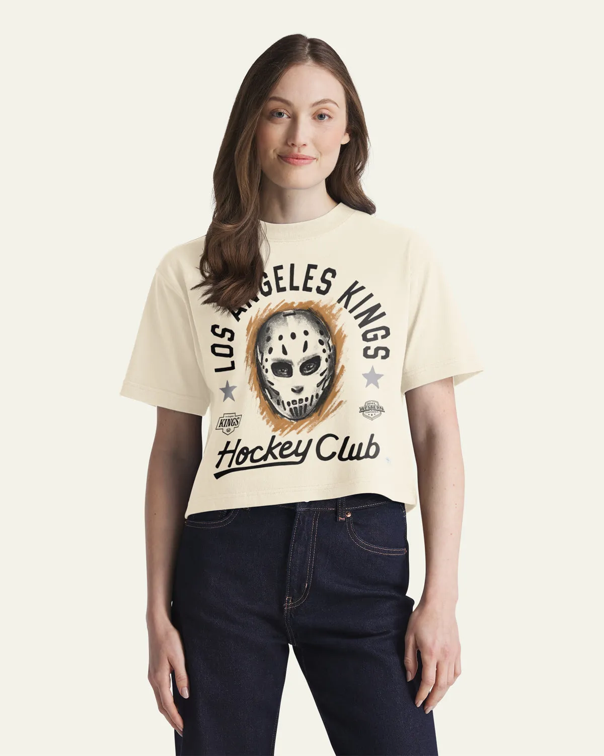 LOS ANGELES KINGS ARCH MASK '47 FOUNDATION CROP TEE WOMENS sold by 47 product image thumbnail 3