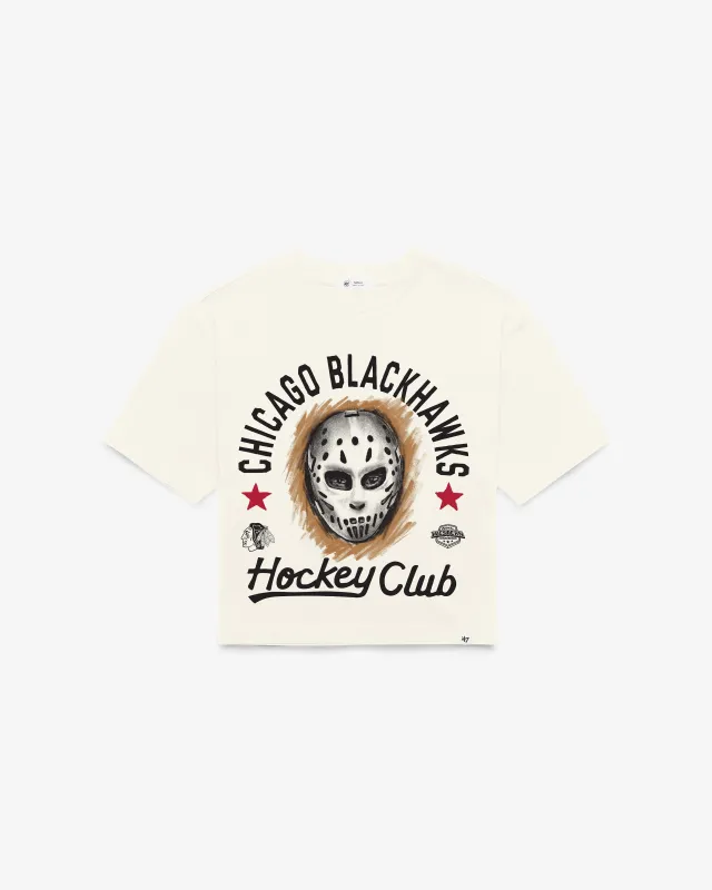CHICAGO BLACKHAWKS ARCH MASK '47 FOUNDATION CROP TEE WOMENS made by 47