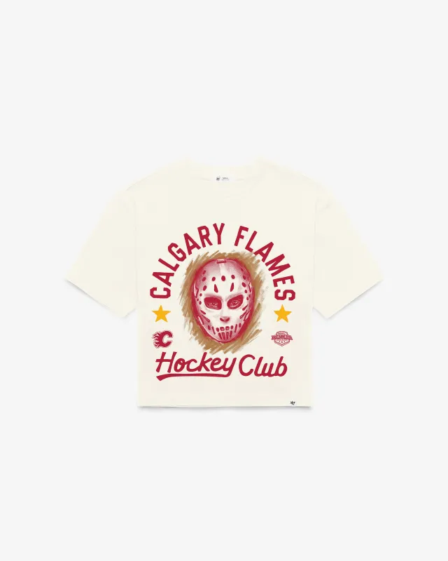 CALGARY FLAMES ARCH MASK '47 FOUNDATION CROP TEE WOMENS made by 47