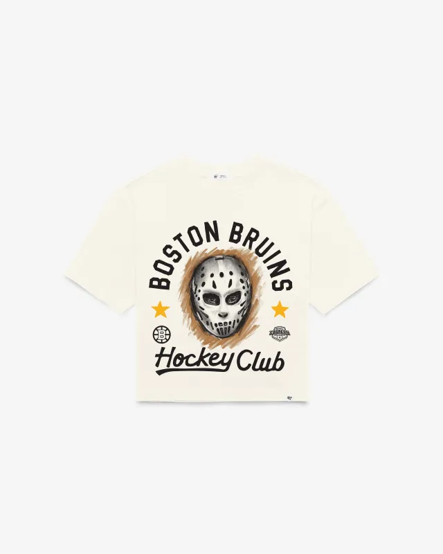 BOSTON BRUINS ARCH MASK '47 FOUNDATION CROP TEE WOMENS made by 47