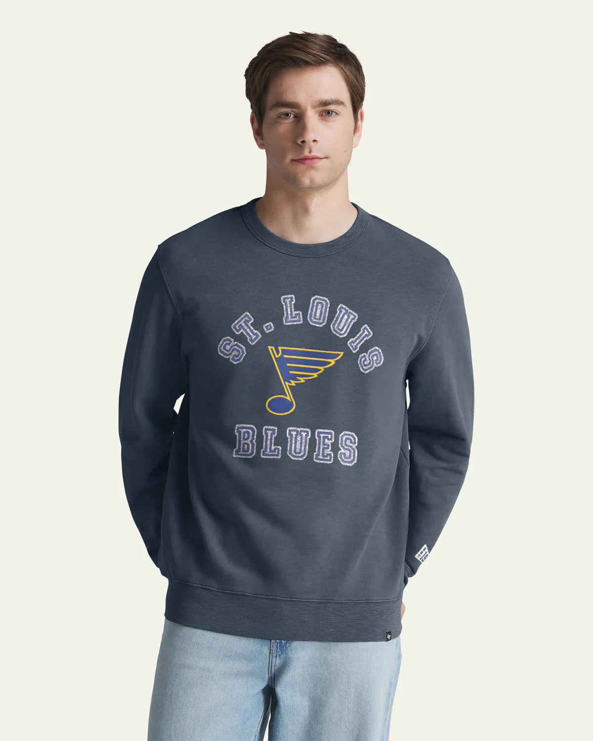 ST LOUIS BLUES VINTAGE CALDERWOOD WELL WORN '47 FRENCH TERRY CREW sold by 47 product image thumbnail 3
