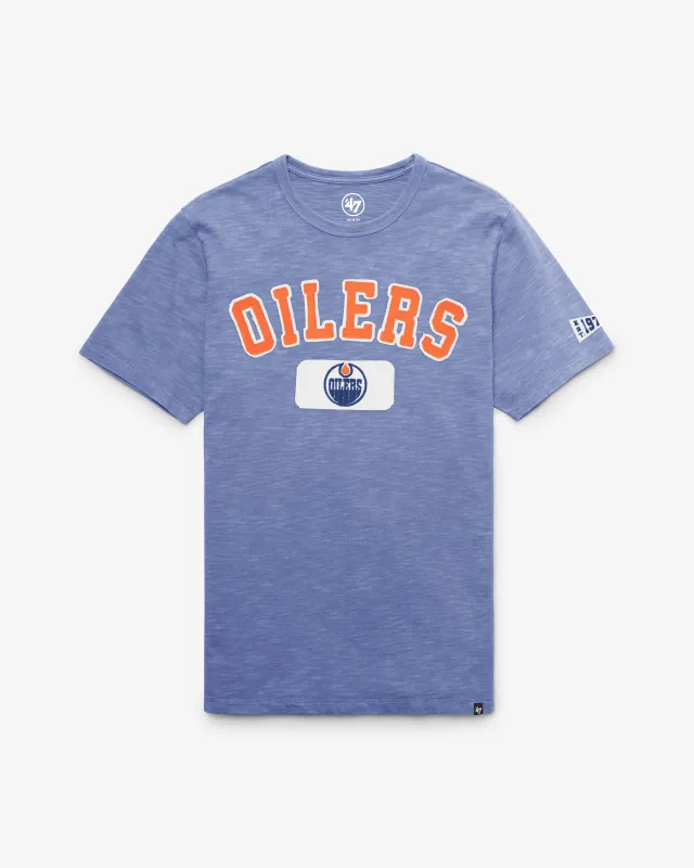 EDMONTON OILERS VINTAGE SEYMOORE WELL WORN '47 HEAVY SLUB TEE made by 47