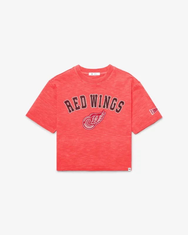 DETROIT RED WINGS VINTAGE ELMORE WELL WORN '47 HEAVY SLUB TEE WOMENS made by 47