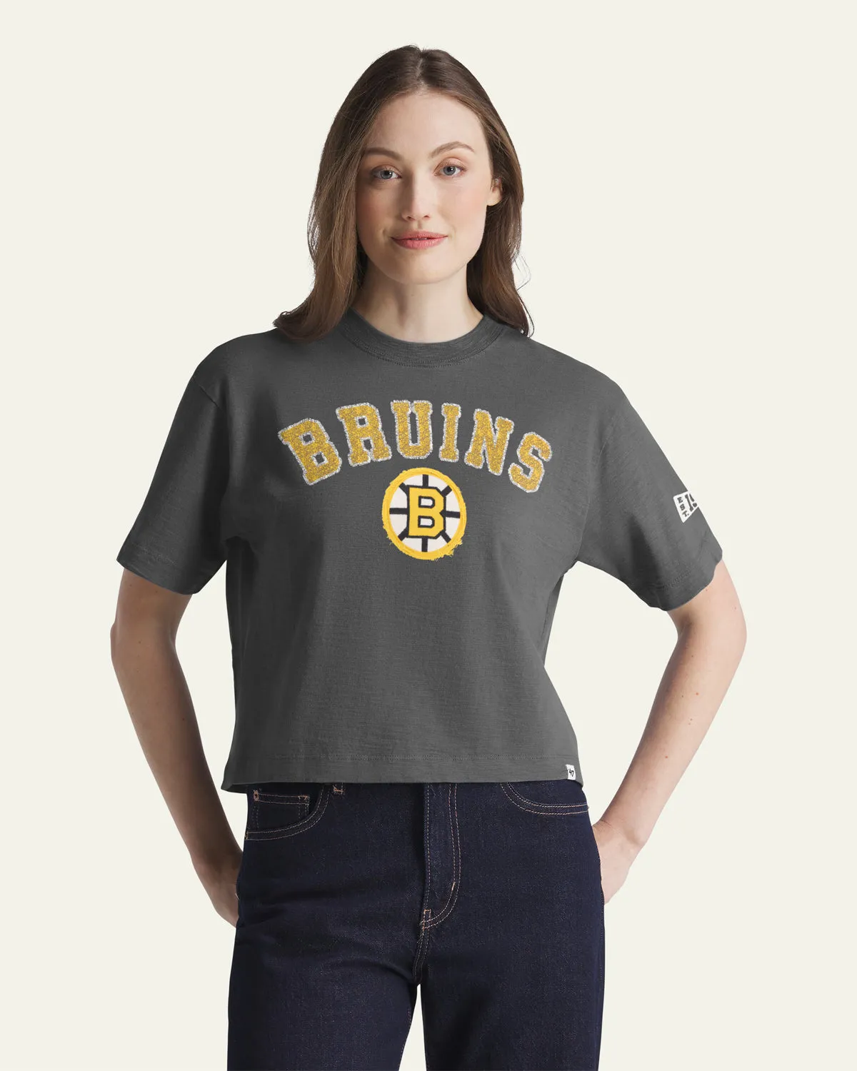 BOSTON BRUINS VINTAGE ELMORE WELL WORN '47 HEAVY SLUB TEE WOMENS sold by 47 product image thumbnail 3