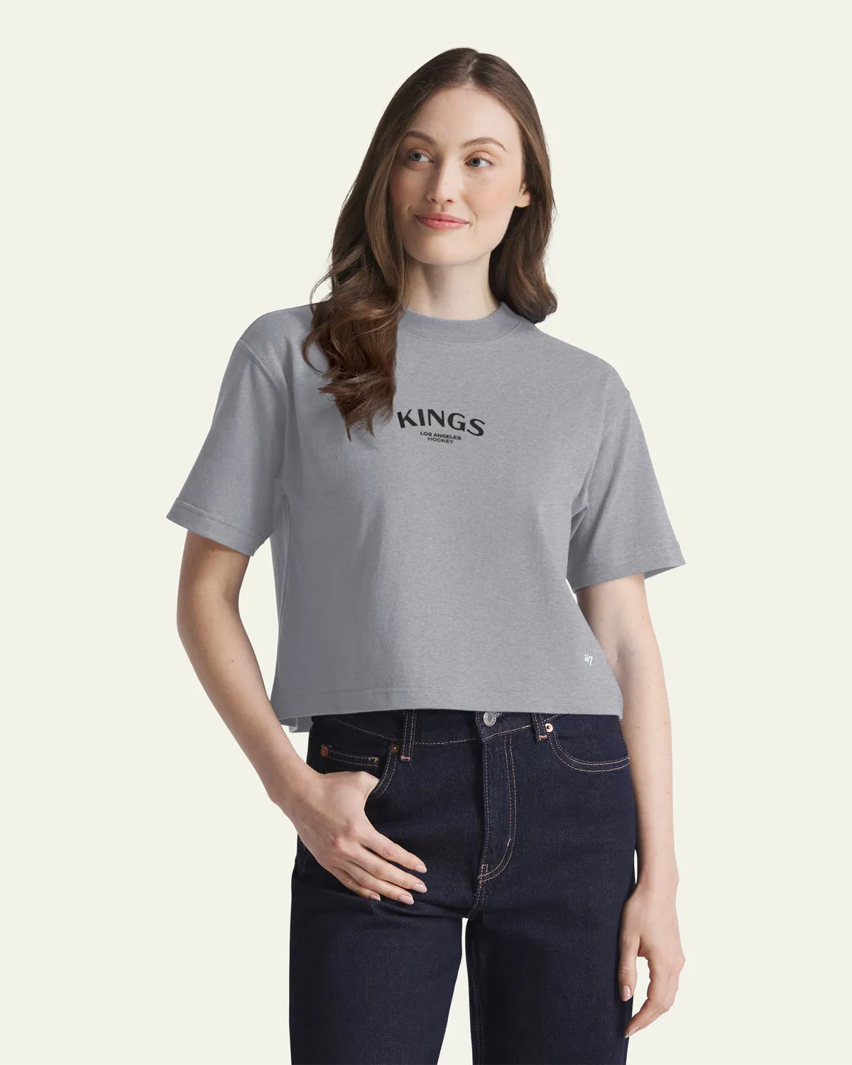 LOS ANGELES KINGS HADRIAN '47 FOUNDATION CROP TEE WOMENS sold by 47 product image thumbnail 4