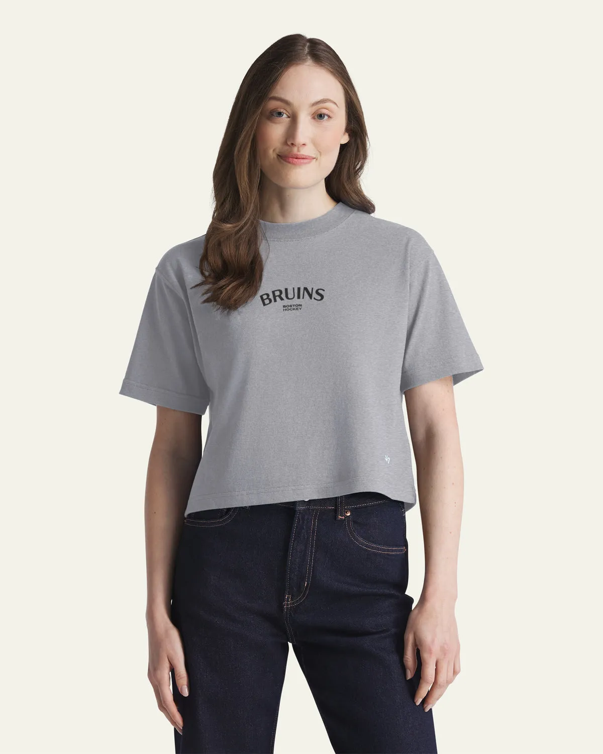 BOSTON BRUINS HADRIAN '47 FOUNDATION CROP TEE WOMENS sold by 47 product image thumbnail 4