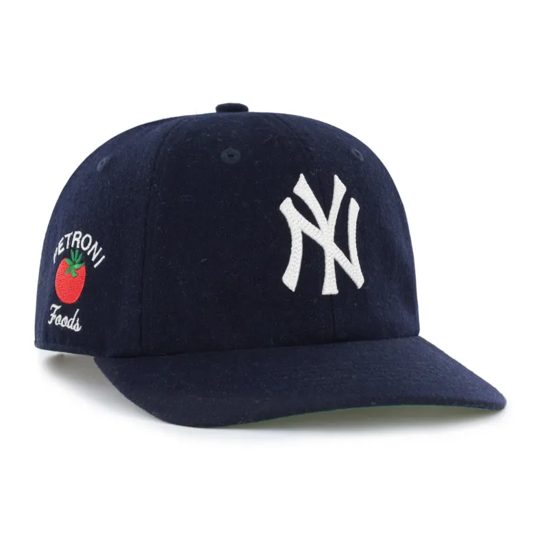 NEW YORK YANKEES PETRONI FOODS WOOL '47 CLEAN UP FLAT BRIM made by 47