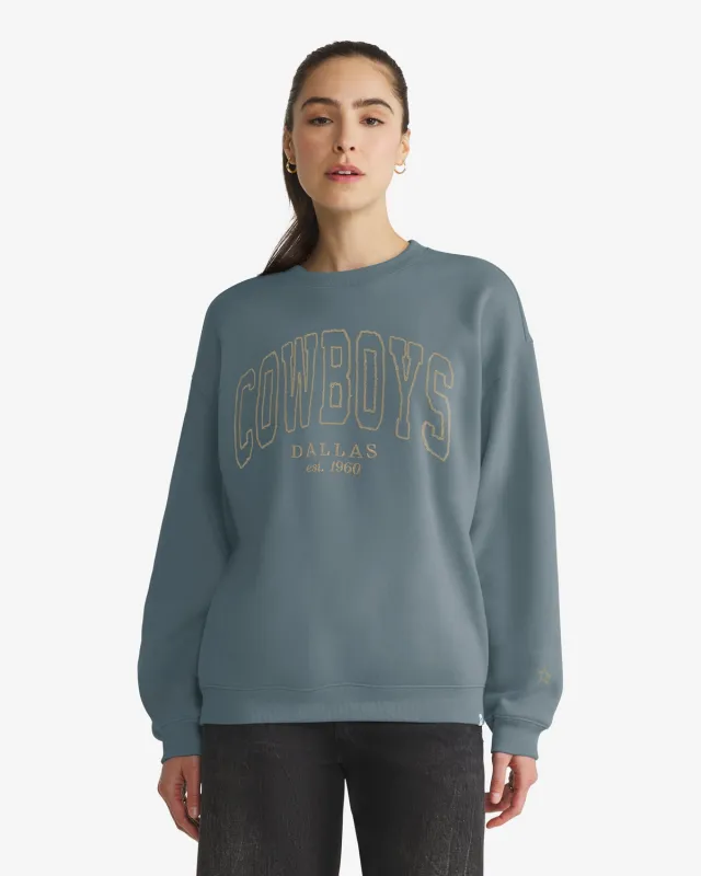 DALLAS COWBOYS FORMA LUXE '47 WOMEN'S OVERSIZED CREW made by 47