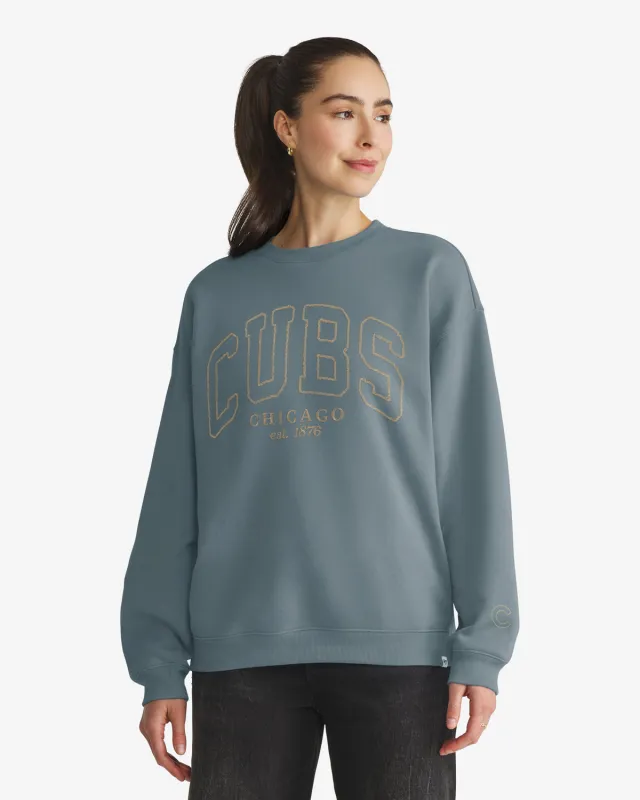 CHICAGO CUBS FORMA LUXE '47 WOMEN'S OVERSIZED CREW made by 47