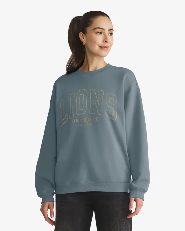 DETROIT LIONS FORMA LUXE '47 WOMEN'S OVERSIZED CREW made by 47