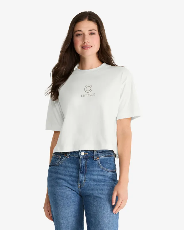 CHICAGO CUBS SUNNY DAZE '47 WOMEN'S REED CITY TEE made by 47