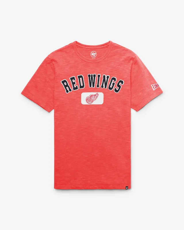 DETROIT RED WINGS VINTAGE SEYMOORE WELL WORN '47 HEAVY SLUB TEE made by 47