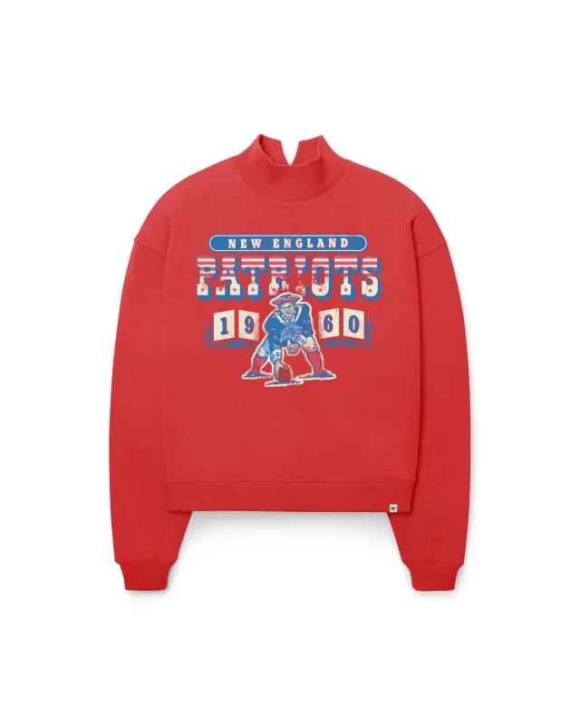 NEW ENGLAND PATRIOTS HISTORIC VARSITY HOUSE '47 WOMEN'S MOCK NECK PULLOVER made by 47
