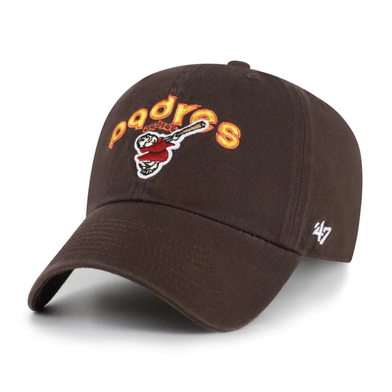 SAN DIEGO PADRES COOPERSTOWN SCRIPT SIDE '47 CLEAN UP made by 47