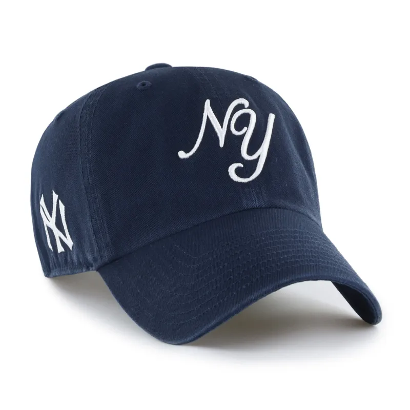 NEW YORK YANKEES COOPERSTOWN SCRIPT SIDE '47 CLEAN UP made by 47