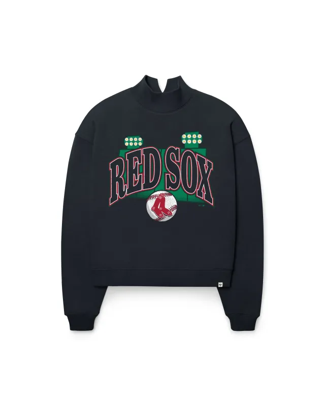 BOSTON RED SOX COOPERSTOWN VARSITY HOUSE '47 WOMEN'S MOCK NECK PULLOVER made by 47
