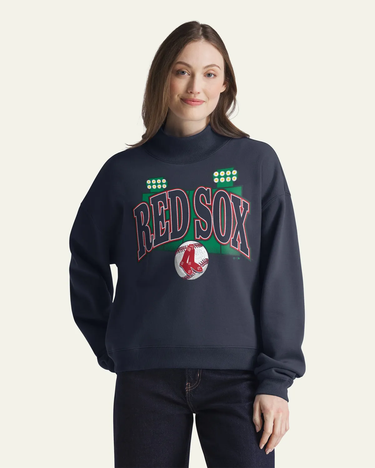 BOSTON RED SOX COOPERSTOWN VARSITY HOUSE '47 WOMEN'S MOCK NECK PULLOVER sold by 47 product image thumbnail 3